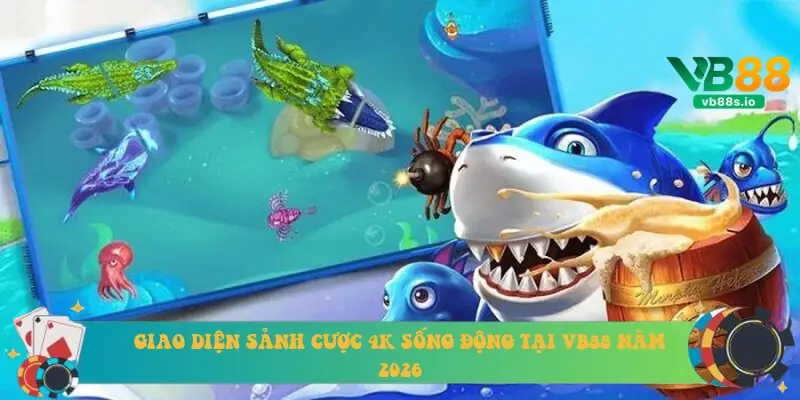 Giao diện sảnh cược 4K sống động tại VB88 năm 2026