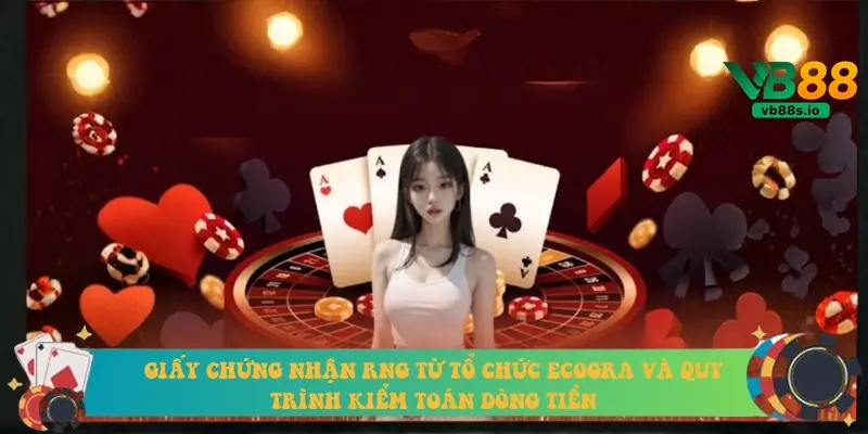 Giấy chứng nhận RNG từ tổ chức eCOGRA và quy trình kiểm toán dòng tiền
