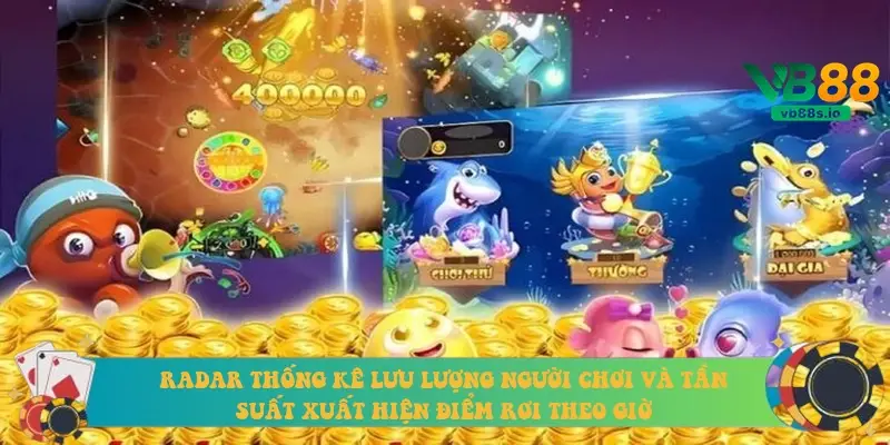 Radar thống kê lưu lượng người chơi và tần suất xuất hiện điểm rơi theo giờ
