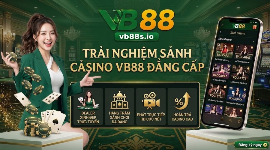 VB88 cung cấp hệ thống game casino khủng cho người chơi trải nghiệm